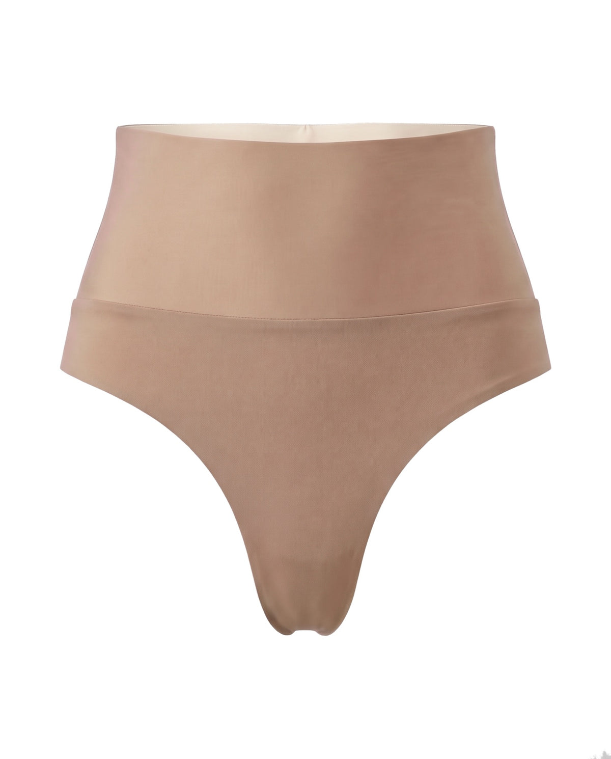 High-Waist Shaping Thong – Brown