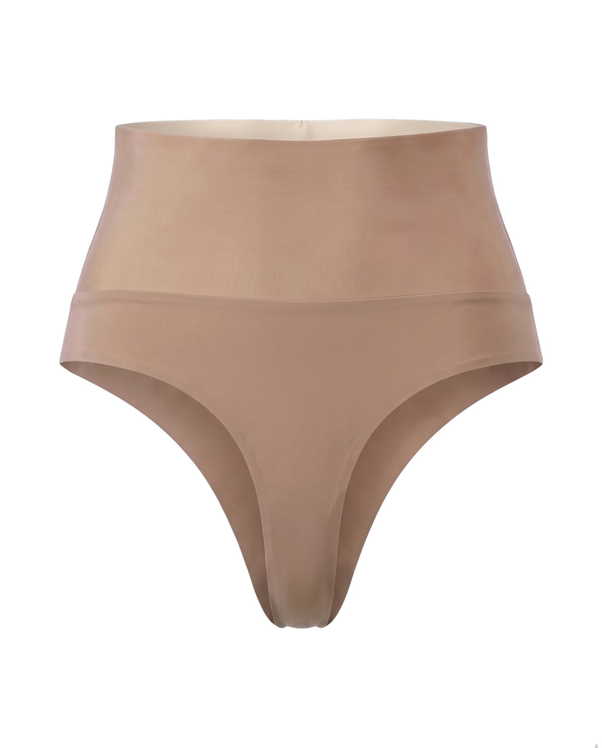 High-Waist Shaping Thong – Brown