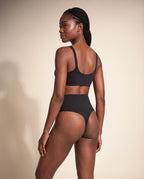High-Waist Shaping Thong – Black