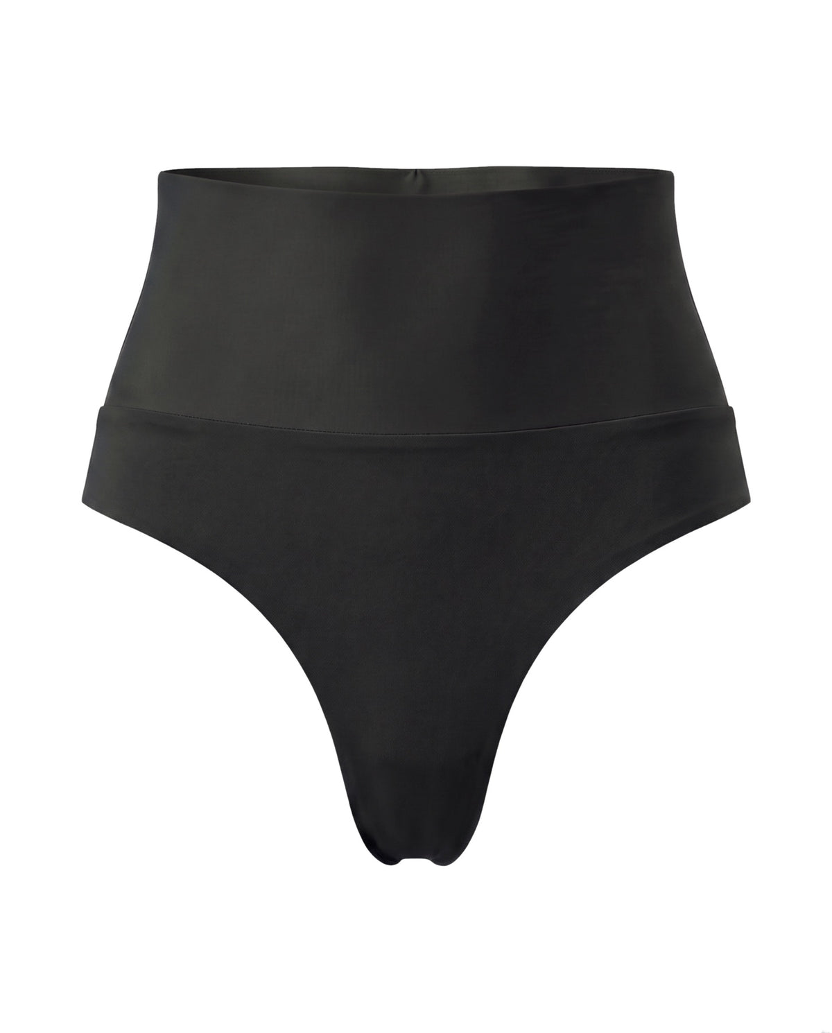 High-Waist Shaping Thong – Black