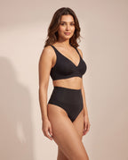 High-Waist Shaping Thong – Black