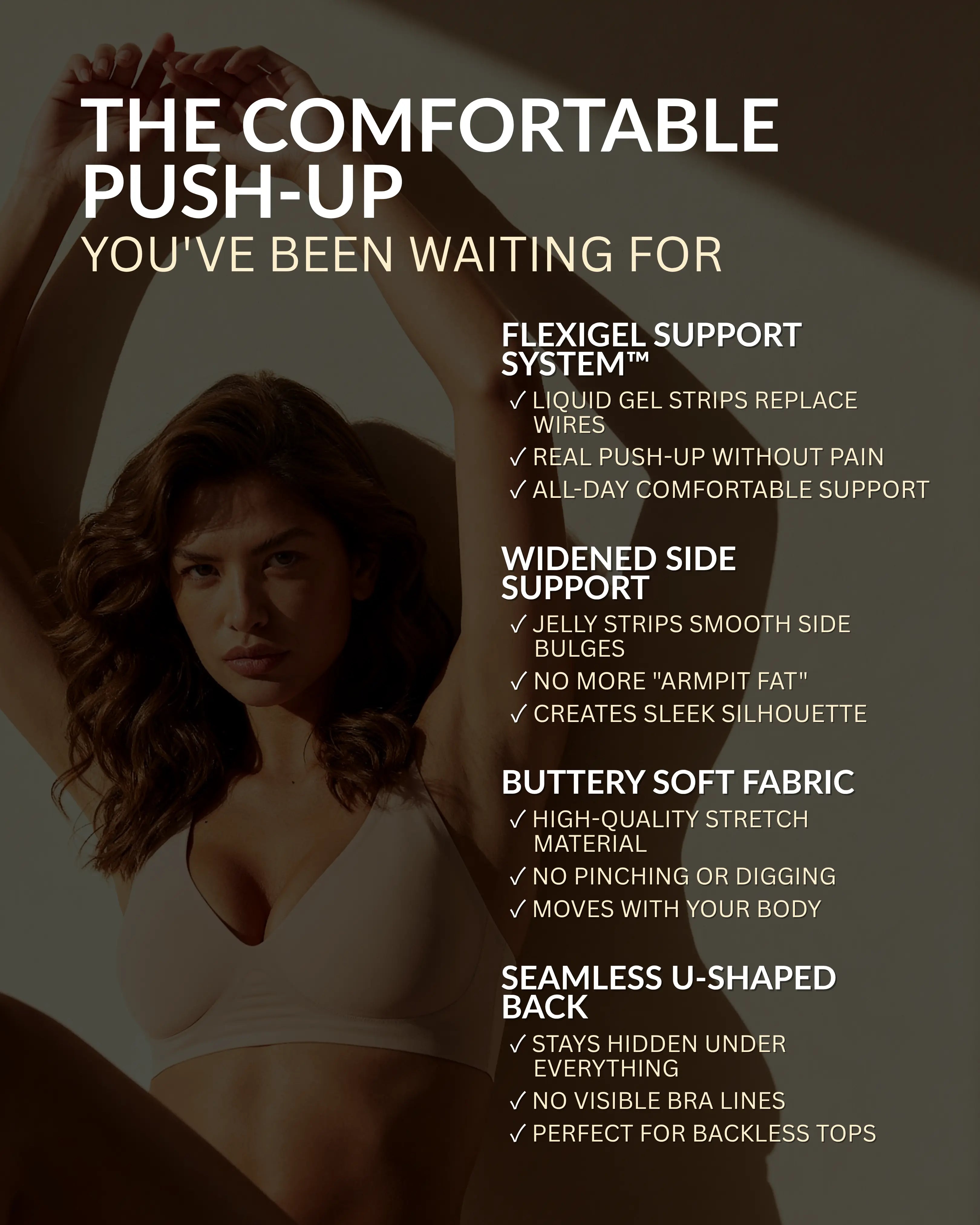 Deep V Wireless Push-Up Bra